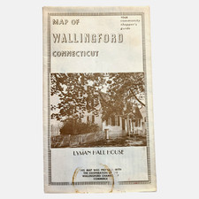 Rare WALLINGFORD Connecticut Vintage Map 1960 LOTS of PHOTOS CT picture
