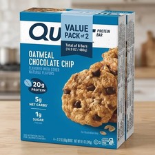 (2 Pk) Quest Protein Bar Oatmeal Chocolate Chip20g Protein Gluten Free4 Ct 2PK picture