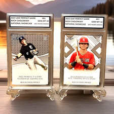 Lot of 2 ROCH CHOLOWSKY 2022 Leaf Perfect Game GRADED GEM-MT 10 Rookie #47, #81 picture