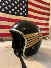 Vintage 1970s RARE Arthur Fulmer AF40 Motorcycle Bike Helmet SZ Medium USA LOOK picture