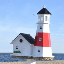 Montauk Point Lighthouse Bird House, Very Large, 1.25 In Opening, Ventilation picture