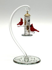Glass Baron Cardinal Delight Bird Feeder S4 368-C  5