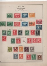 US 1912-1921 COLLECTION OF 90 MOSTLY MINT HINGED STAMPS SOME USED ON 4 PAGES picture