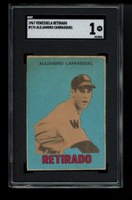 1967 Topps Venezuela Retirado #176 Alejandro Carrasquel - SGC 1 picture