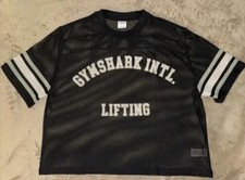 GYMSHARK Men’s Collective Mesh Contrast Jersey in Black - Size Large picture