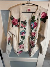 Vintage Hanes Her Way Floral Embroidered Sweater Large                     36-17 picture