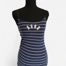 Y2K aero stripe cami navy cream summer vacation bella swan Elena Gilbert size picture