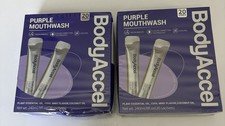 NEW BodyAccel Purple Mouthwash Teeth Whitening 2 Box Bundle (40 Total Sachets) picture