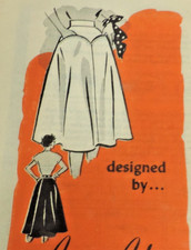 1950s Mail-order Anne Adams Miss #4636 Yoke/Wrap Skirt Sz: SM W25