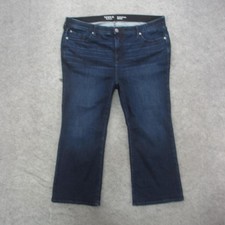 Torrid Sky High Kick Bootcut Jeans Womens Plus 22R Blue Dark Wash Stretch Denim picture