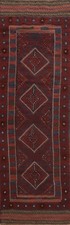 Geometric Wool Balouch Oriental 7 ft Runner Rug Nomadic Traditional Carpet 2x7 picture