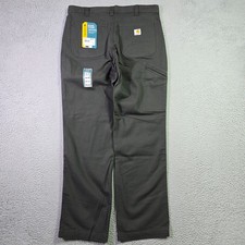 Carhartt Canvas Pants Mens 34x32 Gray Relaxed Straight Utility Stretch Flex NWT picture