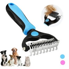 Professional Pet Grooming Tool 2 Sided Undercoat Dog Cat Shedding Comb Brush Pet picture
