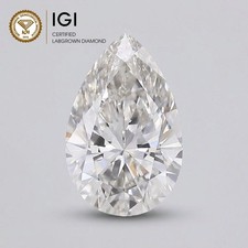 0.86 Ct G VS1 Pear Cut Lab Grown CVD Loose Diamond IGI Certified Gemstone picture