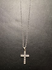 Vintage Wells Inc Sterling Silver Cross Necklace - picture