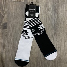 Stance Dwayne Wade Black And White Casual Crew Socks Mens Sz Large 6-12 picture