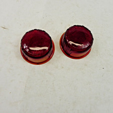 VTG NOS PAIR NU-RAY TRAILER MOTORCYCLE TAIL LIGHT LICENSE LIGHT LENSES 4-1/8 OD picture