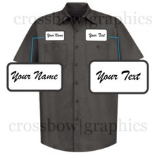 DICKIES Mens CUSTOM SCRIPT Short Sleeve Work Shirt Classic Workwear Uniform S-5X picture