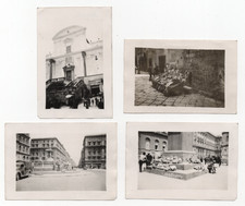 Naples Italy Street Scenes May 1944 — Lot of 4 Vintage Snapshots picture