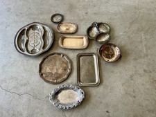 Mixed Lots Antique Silverplate Mixed Lot Small Trays, Dishes & Plates picture