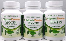 California Essentials Biotin 10000mcg with Calcium Hair Skin & Nails Supplement picture