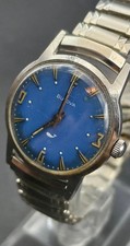 Vintage 1970 Bulova Sea King Whale Blue Dial 11BLL Manual Wind Engraved picture