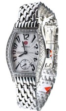 Michele Urban Coquette Pave Diamond Silver Ladies Watch 0.50CT TW 80 Diamonds picture