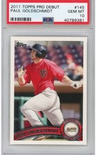 Graded 2011 Topps Pro Debut Paul Goldschmidt #145 Rookie RC Card PSA 10 picture