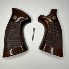 Smith & Wesson Target Wood Grips K L Frame Square Butt Model S&W picture
