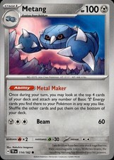 Metang 114/162 Temporal Forces Common NEAR MINT Pokemon picture