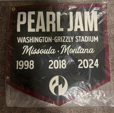 NEW Pearl Jam Missoula Montana Banner 1998 2018 2024 Dark Matter Tour Pennant  picture