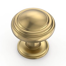 Amerdeco 10 Pack Champagne Bronze Cabinet Knobs Single Hole Cabinet Pulls 1 I... picture