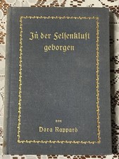 Antique 1911 German First Edition HV Dora Rappard Felsenkluft geborgen Gilt picture