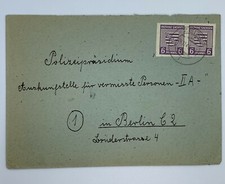 1945 SOVIET OCC SAXONY IMPERF STAMP PAIR #13N4A  SAXONY COAT OF ARMS TO BERLIN picture