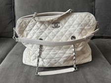 Chanel Hobo Cream White Silver Hardware Caviar Leather Shoulder Bag Chain picture