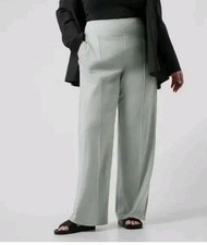 NWT ATHLETA Eastbound Wide Pant PLUS Sz 18 Coast Grey Comfort Pants MSRP $119 picture
