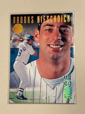 1996 Leaf Studio Baseball BROOKS KIESCHNICK Press Proof Gold #115 picture