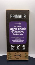 Primals All-Natural Horse Bristle & Bamboo Toothbrush 4 Pack Plastic Free picture