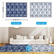 SUNRAY OUTDOOR RUG 7X5 PLASTIC REVERSIBLE OUTDOOR RUG PATIO RV BEACH PICNIC DECK picture