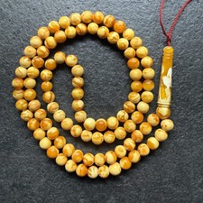 Baltic Amber Misbaha 99 Beads Landscape Islamic Prayer 12.49g picture