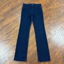 NYDJ Jeans Womens 6 Straight Mid Rise Dark Wash Denim Marilyn Lift Tuck 27x33 picture
