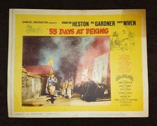 55 Days at Peking 1963 Vintage Lobby Card #5 David Niven Charlton Heston picture