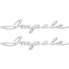 1962 62 Chevy Chevrolet Impala Rear Quarter Panel Emblems Scripts Pair picture