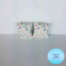 Miniature Beach Pillows Dollhouse Diggs 1:12 Mini Artisan Made Pastel Shells picture