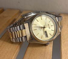 Seiko SQ 4004 Vintage 37mm 1977 Quartz Watch Men 4633 8069 TwoTone Presidential  picture