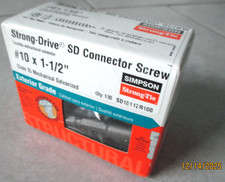 (100x) Strong-Drive SD CONNECTOR Screw #10 x 1-1/2