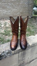 Dan Post Ant Eater 🐜 “Print” Leather Western Cowboy Boots Men Size 10D picture