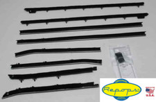1967 Chevy Camaro Firebird Coupe Door Window Felt Fuzzies Rubber Seal 8 Pc Kit picture