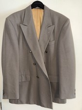 Haggar Men's Blazer Size 42R, Gray Wool, Handmade, Made in USA VTG picture