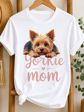 Yorkie Mom T-Shirt Cute Yorkshire Terrier Dog Lover Graphic Tee picture
